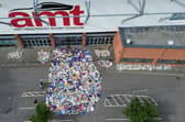 A drone picture of the shrine to Rob Burrow at Leeds Rhinos' AMT Headingley Stadium. Picture by Leeds Rhinos.