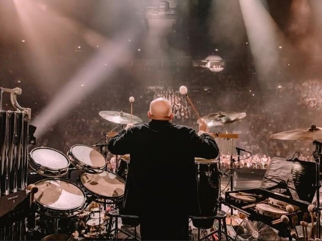One of the loudest cheers of the night came at the introduction of eccentric percussionist Ray Cooper, who brought charisma to every tambourine shake and bash of the tubular bells