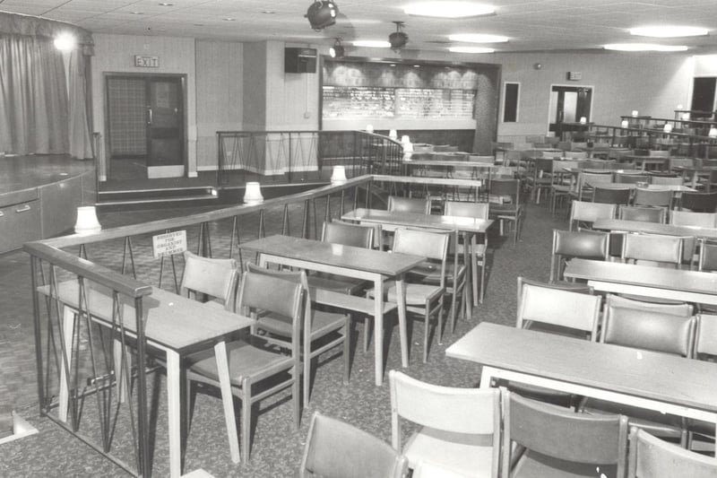 The new look concert room at Cross Gates Working Men's Club in June 1979.