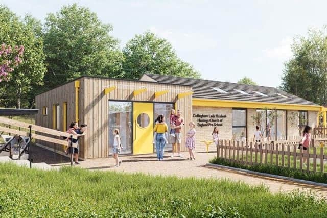 A CGI image showing the proposed design for the new pre-school at Collingham School, funded through a £150,000 government grant (courtesy of Michael Powell)