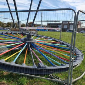 The Glasshoughton Wheel of Light memorial has been taken down after safety concerns were raised.