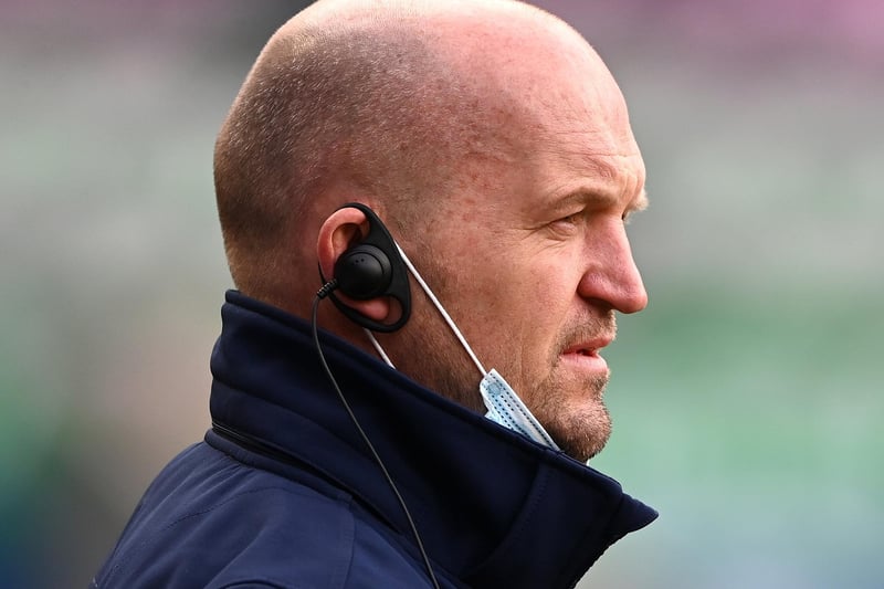 Gregor Townsend, head coach of Scotland, looks on prior to the Guinness Six Nations match between Scotland and Italy at Murrayfield on March 20, 2021, in Edinburgh (Photo by Stu Forster/Getty Images)