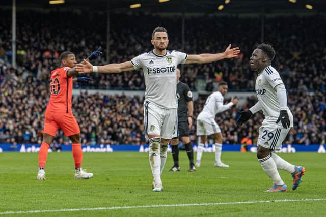 HUGE GOAL - Jack Harrison was a surprise inclusion in Javi Gracia's Leeds United line-up but ended the afternoon with an assist and a goal that secured a point. Pic: Tony Johnson