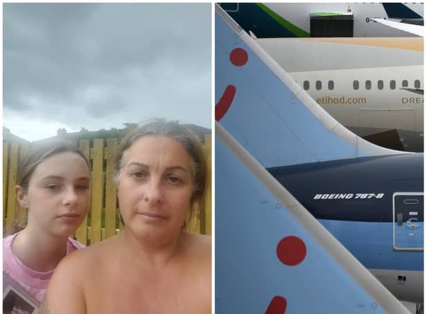 Lisa and her daughter summer saw their flight from Manchester airport cancelled at the last minute. (Pic Lisa Bosomworth/Getty)