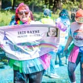 Running in memory at Forget Me Not children's hospice Colour Run June 14th 2025 (photo credit Mike Robinson)