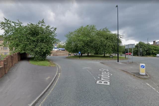 The roundabout at Bridge Street, Morley, Leeds.
