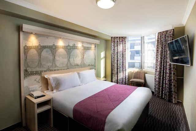 Stylishly simple bedroom quality ensures simply the best President Hotel staycation.