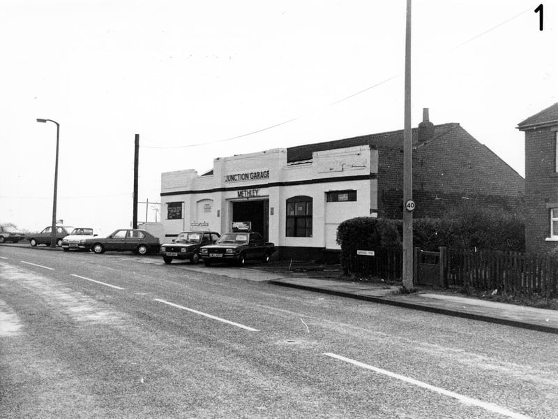 The Junction Garage on Barnsdale Road in Methley in December 1990.