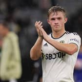 PERTH, AUSTRALIA - JULY 22:  Joe Gelhardt of Leeds United acknowledges the fans after the Pre-Season friendly match between Leeds United and Crystal Palace at Optus Stadium on July 22, 2022 in Perth, Australia. (Photo by Will Russell/Getty Images)