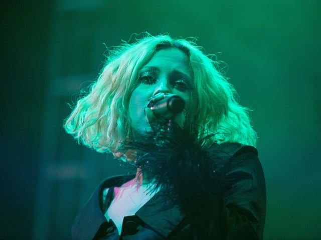 Pale Waves on stage at The O2 Academy.