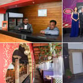 Indian Fusion, top left, Lala's Pudsey, top right, Indian Tiffin Room, bottom left and Le Raj takeaway have all been shortlisted in the Asian Curry Awards 2023.