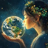 Showing love for Mother Earth (photo: Adobe)