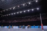 Leeds' First Direct Arena staged thre wheelchair rugby league Test between England and France. Picture by Olly Hassell/SWpix.com.