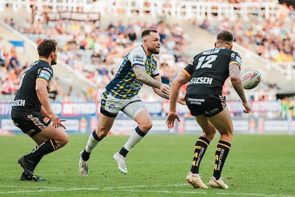 Blake Austin played for Leeds the last time the sides met, at Magic Weekend in June, but will be in Tigers colours on Friday. Picture by Alex Whitehead/SWpix.com.