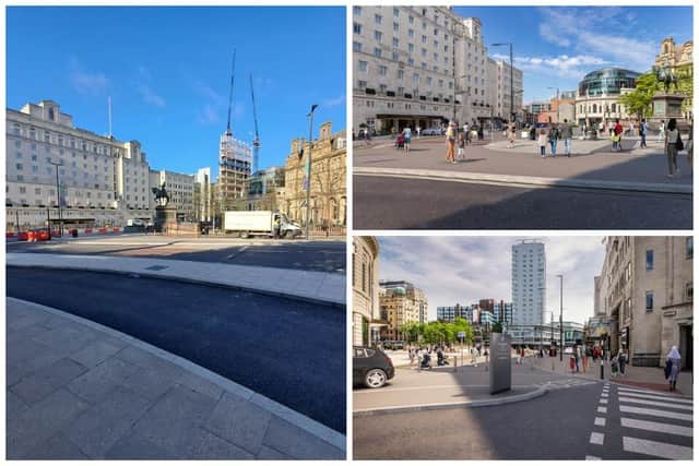 They form part of Leeds City Council plans to make City Square people-first. Picture: LCC