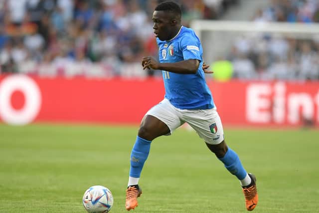 NEW FACE - Willy Gnonto has impressed Joe Gelhardt in Leeds United training this week as the Italian international makes his first Thorp Arch impression. Pic: Getty