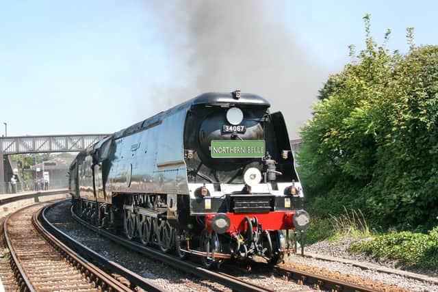 Letting off steam ... the Northern Belle train