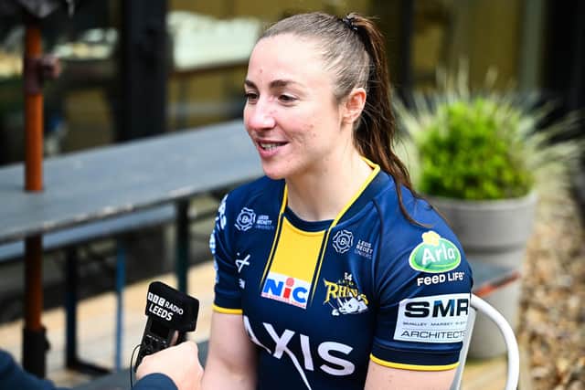 Leeds Rhinos' Ella Donnelly at this week's Betfred Women’s Super League Season launch. Picture by Olly Hassell/SWpix.com.