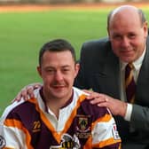 Darryl van de Velde with Garry Schofield, during his time as coach at Huddersfield. Picture by Steve Riding.