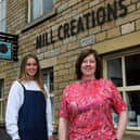 Nicola Lee - pictured with her daughter Isobel - is the founder of School of Sew in Sunny Bank Mills, Farsley, which is featured in the Great British Sewing Bee. Picture: Jonathan Gawthorpe