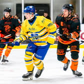 ON THE MARK: Fin Bradon scored his sixth goal of the season for Leeds at Romford. Picture: Kev Bland/Knights Media