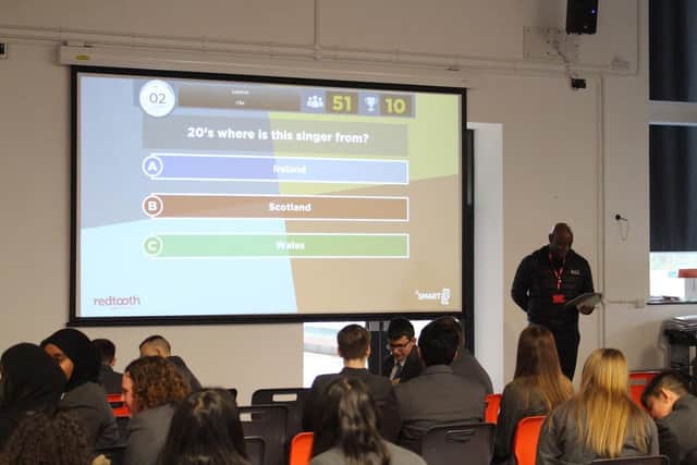 Class act TV quiz star Shaun Wallace at UTC Sheffield Olympic Legacy Park.