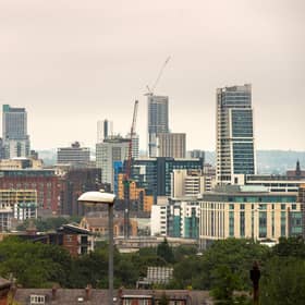 The Leeds Skyline from Holbeck .13 August 2020.  Picture Bruce Rollinson
