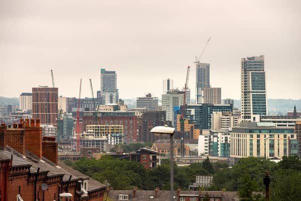 The Leeds Skyline from Holbeck .13 August 2020.  Picture Bruce Rollinson