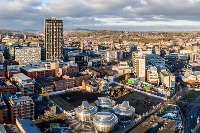 Sheffield ranked 7th in the region and 95th in the UK