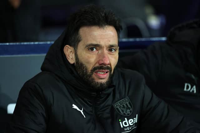 INJURY DOUBT: For West Brom boss Carlos Corberan, above. Photo by David Rogers/Getty Images.