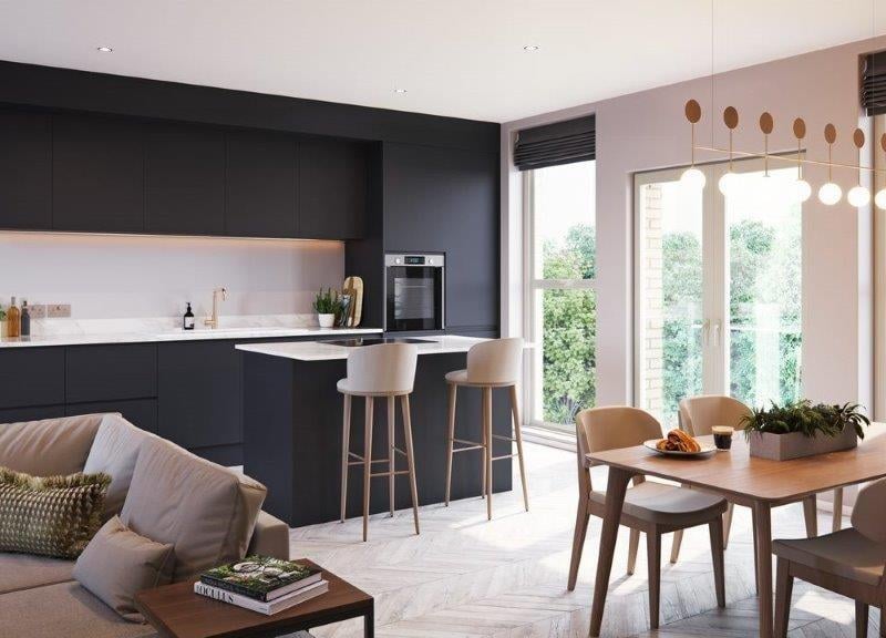 The Belmont homes also have an app-controlled smart heating system, plus photovoltaic solar panels for sustainable energy.