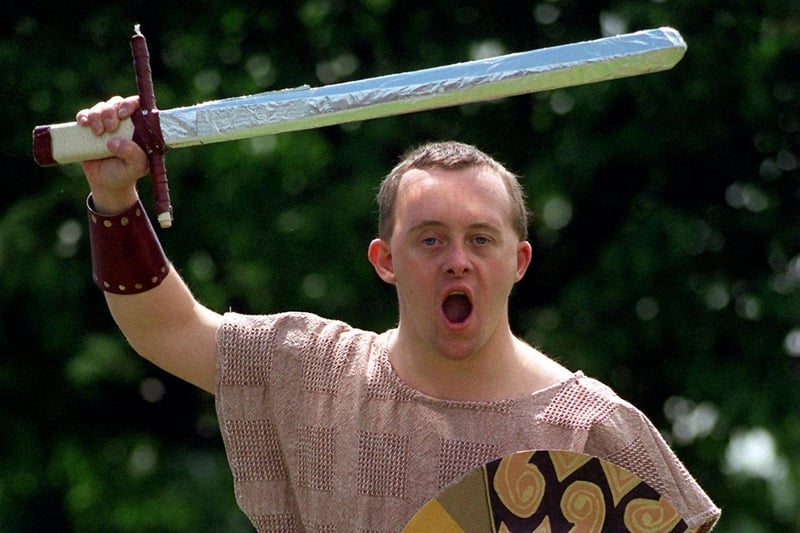 Rothwell Gala was held in July 1996. Pictured is Keith Paterson, a member from Rothwell Training Centre, dressed as a Viking.