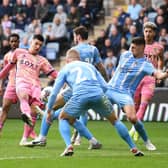 GOOD AND BAD DAY: For Leeds United forward Joel Piroe who scored from the bench, above, but squandered a glorious chance to bag another and likely point at Coventry City. Photo by Alex Burstow/Getty Images.