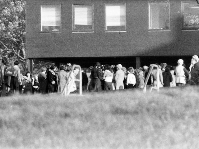 Stainbeck High School, on Carr Manor Road, Leeds. Pictured in 1976. The north Leeds school closed in 1992.