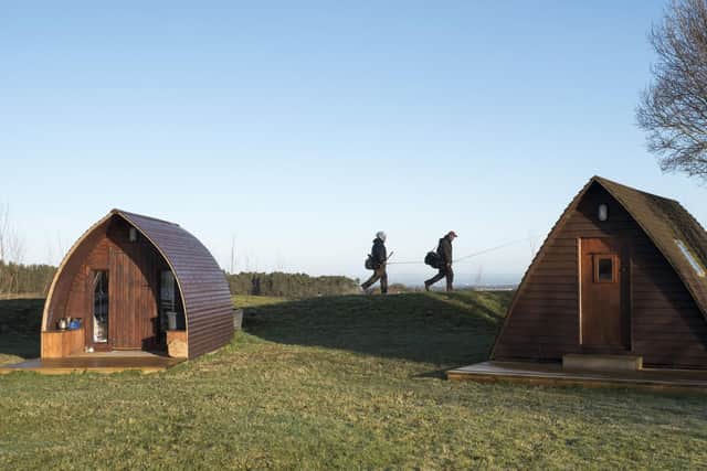 General view of similar looking Glamping pods at the Rosslynlee Trout Fishery, near Edinburgh. Picture: Ian Rutherford/PA
