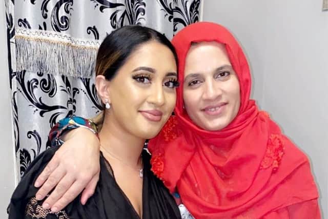 Ria Sajid (left) has organised a memorial event for her 'perfect' mum Abida Karim