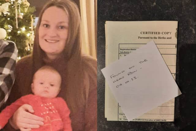 Leeds mum Helen Fulton, 29, thought she had lost her 10-week-old son's birth certificate forever after it blew away in the city centre
