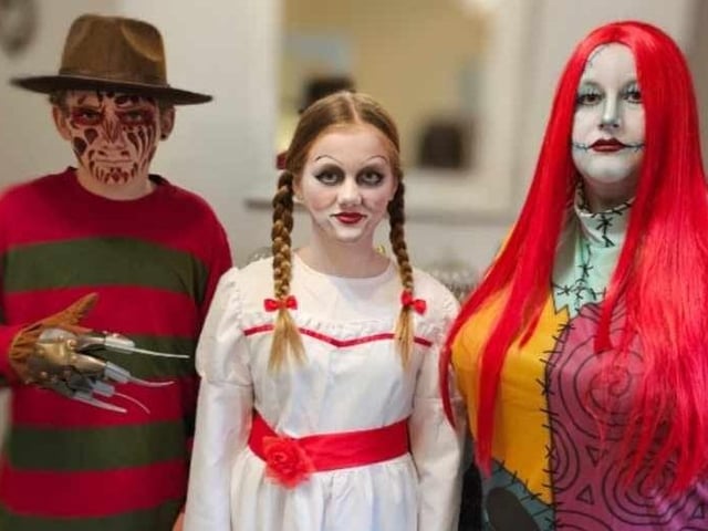 Joanne Cawood said: "Me and my kids. Amazing thanks to my sisters face painting skills."
