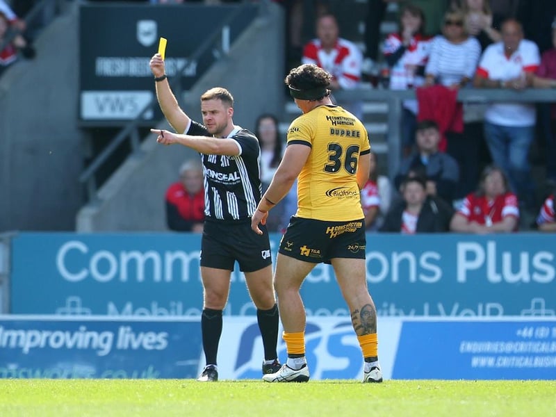 Sin-binned during the game, but not charged by match review panel.