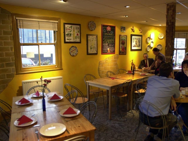 The interior of La Dorada restaurant, Mount Preston Street, Leeds, which was painted by Julian Sleap, pictured on January 23, 2001.