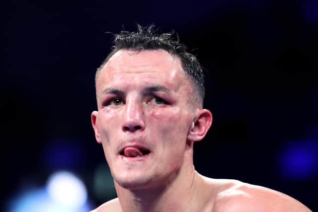 DEVASTATED: Leeds warrior Josh Warrington after his defeat to Luis Alberto Lopez at First Direct Arena. Photo by Nigel Roddis/Getty Images.