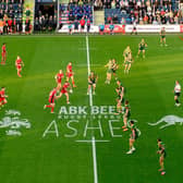 England, seen on the attack against Australia at AMT Headingley, managed just two tries in three Ashes Tests. Picture by Allan McKenzie/SWpix.com.