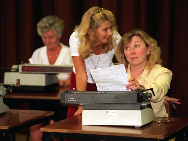 Pontefract drama group Charter Players were busy rehearsing for their latest production in August 1996. Pictured, from left, are Audrey Haggerty, Helen Watson and Catherine Pidd.