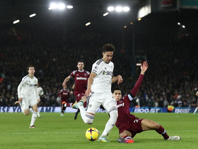 7 - A man for moments. Can spend long periods out of the game then comes up with a wonderful strike. Almost got two. Dangerous when Leeds find him.