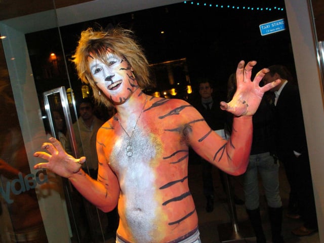 The launch party for Baby Cream in Leeds city centre. Oictured is the only party-goer who wore fancy dress on November 18, 2004.