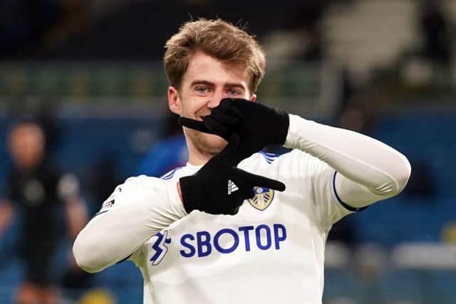 Leeds United striker Patrick Bamford. (Photo by JON SUPER/POOL/AFP via Getty Images)