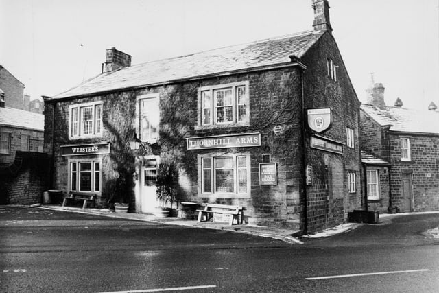 Thornhill Arms on Town Gate in Calverley, The licensee when this photo was taken in  January1982 was Clifford Rule.