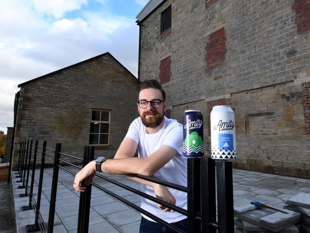 CAMRA said: "Launching in 2020 with its online shop, Amity Brew Co was founded by Russ Clarke (ex-BrewDog, Buxton, North Brewing Co, and Beer Hawk team member). Originally cuckoo brewing, its brewpub opened later the same year sporting a 10-hectolitre brew kit, producing modern interpretations of classic beer styles, as well as more
experimental brews." Pictured is brewer Russ Clarke from Amity.