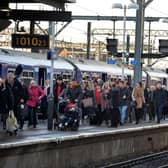 Leeds City Station was the second busiest outside of London in the year to March, new figures show (Photo by Bruce Rollinson/National World)