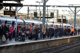 Leeds City Station was the second busiest outside of London in the year to March, new figures show (Photo by Bruce Rollinson/National World)